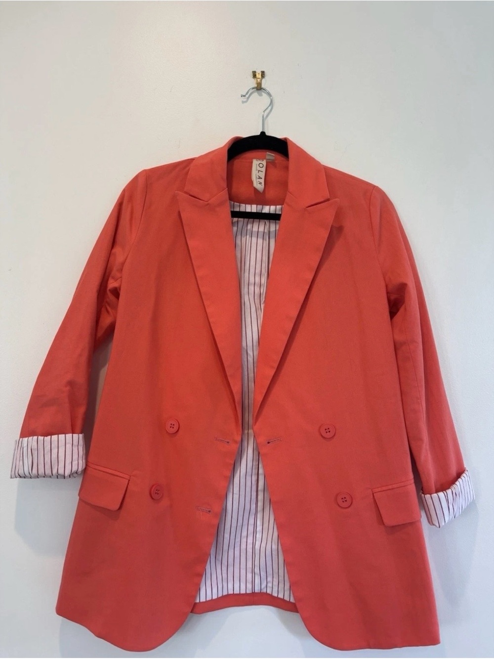 Anthropologie dolan Coral Double-Breasted Women’s Blazer XS